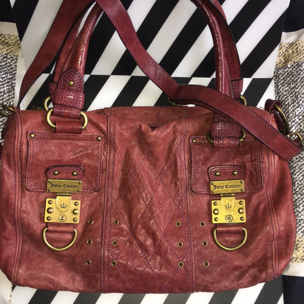Vintage Juicy Couture purple leather purse.